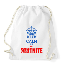 PRINTFASHION Keep Calm Fortnite - Sportzsák, Tornazsák - Fehér tornazsák