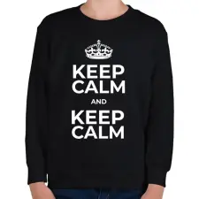 PRINTFASHION KEEP CALM - Gyerek pulóver - Fekete gyerek pulóver, kardigán