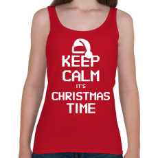 PRINTFASHION KEEP CALM ITS CHRISTMAS TIME - Női atléta - Cseresznyepiros