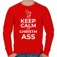 PRINTFASHION KEEP CALM ITS CHRISTMASS - Férfi pulóver - Piros férfi pulóver, kardigán