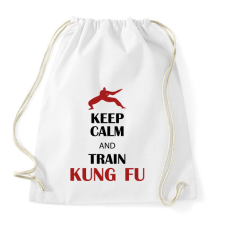PRINTFASHION Keep calm - Kung fu - Sportzsák, Tornazsák - Fehér tornazsák