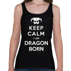 PRINTFASHION Keep calm - Női atléta - Fekete