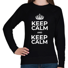 PRINTFASHION KEEP CALM - Női pulóver - Fekete női pulóver, kardigán