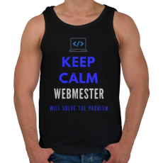 PRINTFASHION KEEP CALM WEBMASTER - Férfi atléta - Fekete