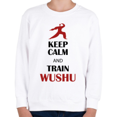 PRINTFASHION Keep calm - Wushu - Gyerek pulóver - Fehér
