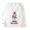 PRINTFASHION Keep calm - Wushu - Sportzsák, Tornazsák - Fehér