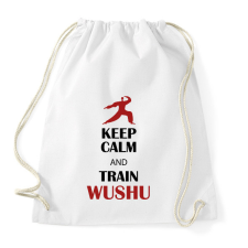 PRINTFASHION Keep calm - Wushu - Sportzsák, Tornazsák - Fehér tornazsák