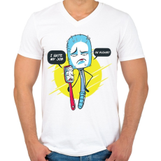 PRINTFASHION Kefék - Férfi V-nyakú póló - Fehér
