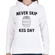 PRINTFASHION keg day - Női kapucnis pulóver - Fehér