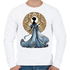 PRINTFASHION Kék-arany hölgy - Férfi pulóver - Fehér férfi pulóver, kardigán