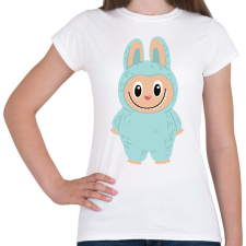 PRINTFASHION Kék Labubu - Női póló - Fehér női póló