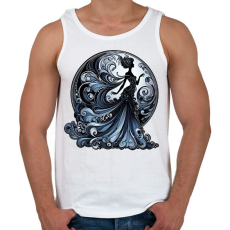 PRINTFASHION Kék lady - Férfi atléta - Fehér