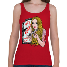 PRINTFASHION Kék madár - Női atléta - Cseresznyepiros női trikó