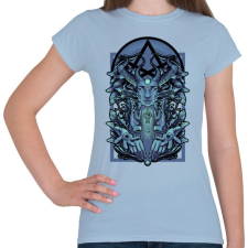 PRINTFASHION Kék vászon - Női póló - Világoskék női póló
