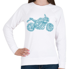 PRINTFASHION kékmotor - Női pulóver - Fehér női pulóver, kardigán