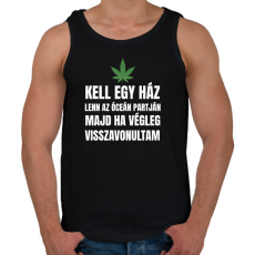 PRINTFASHION Kell egy ház lenn az óceán partján 2 - Férfi atléta - Fekete