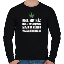 PRINTFASHION Kell egy ház lenn az óceán partján 2 - Férfi pulóver - Fekete férfi pulóver, kardigán