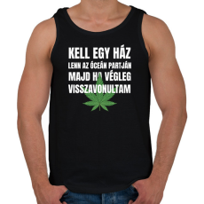 PRINTFASHION Kell egy ház lenn az óceán partján 3 - Férfi atléta - Fekete