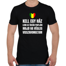 PRINTFASHION Kell egy ház lenn az óceán partján - Férfi póló - Fekete