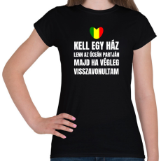 PRINTFASHION Kell egy ház lenn az óceán partján - Női póló - Fekete