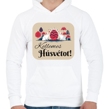 PRINTFASHION Kellemes Húsvétot! - Férfi kapucnis pulóver - Fehér női pulóver, kardigán