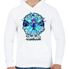 PRINTFASHION Kelthu Zad - Férfi kapucnis pulóver - Fehér férfi pulóver, kardigán