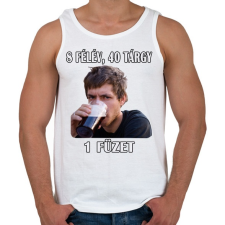 PRINTFASHION Kemény az egyetem! - Férfi atléta - Fehér atléta, trikó