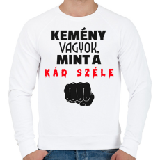 PRINTFASHION Kemény vagyok - Férfi pulóver - Fehér