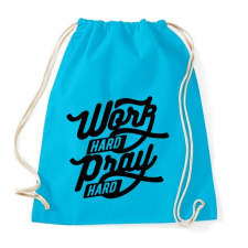 PRINTFASHION Keményen dolgozni, imádkozni - Sportzsák, Tornazsák - Surf blue tornazsák