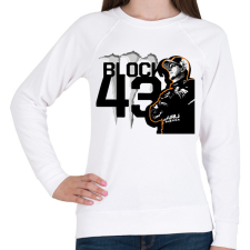 PRINTFASHION Ken Block narancs - Női pulóver - Fehér női pulóver, kardigán