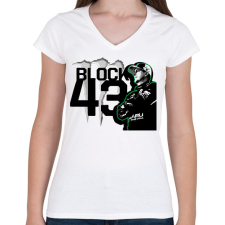 PRINTFASHION Ken Block zöld - Női V-nyakú póló - Fehér női póló