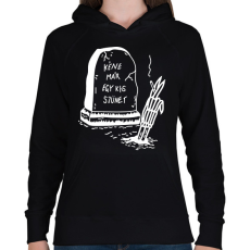 PRINTFASHION Kéne már egy kis szünet - Női kapucnis pulóver - Fekete