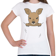 PRINTFASHION Kenguru bébi - Női póló - Fehér