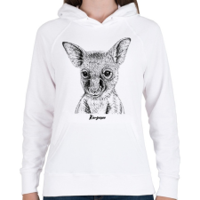 PRINTFASHION Kenguru - Női kapucnis pulóver - Fehér női pulóver, kardigán