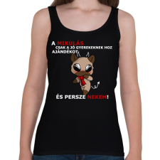 PRINTFASHION Kenny, a capybara és a Mikulás - Női atléta - Fekete női trikó