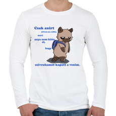 PRINTFASHION Kenny, a capybara és a suli - Férfi hosszú ujjú póló - Fehér