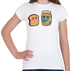 PRINTFASHION Kenyér és mogyoróvaj - Női póló - Fehér