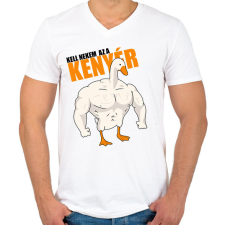 PRINTFASHION Kenyér - Férfi V-nyakú póló - Fehér férfi póló