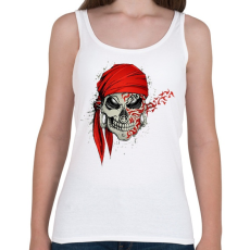 PRINTFASHION Kerchief koponya - Női atléta - Fehér