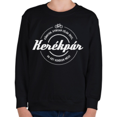 PRINTFASHION kerekpar-white - Gyerek pulóver - Fekete