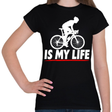 PRINTFASHION Kerékpáros póló - Női póló - Fekete