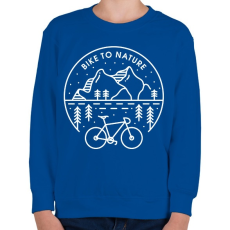 PRINTFASHION Kerékpározz - Gyerek pulóver - Királykék