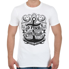 PRINTFASHION Keresd a kincsedet - Férfi póló - Fehér férfi póló