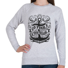 PRINTFASHION Keresd a kincsedet - Női pulóver - Sport szürke
