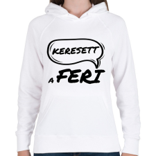 PRINTFASHION KERESETT A FERI - Női kapucnis pulóver - Fehér női pulóver, kardigán
