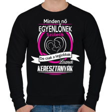 PRINTFASHION Keresztanyák - Férfi pulóver - Fekete férfi pulóver, kardigán