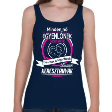 PRINTFASHION Keresztanyák - Női atléta - Sötétkék női trikó