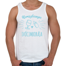 PRINTFASHION Keresztanyu ivócimborája - Férfi atléta - Fehér