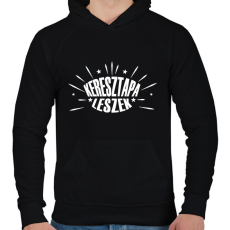 PRINTFASHION Keresztapa leszek - Férfi kapucnis pulóver - Fekete