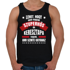 PRINTFASHION Keresztapa szuperhős - Férfi atléta - Fekete